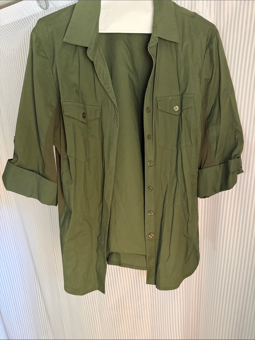 Harve Benard Olive Green Button-Up Shirt